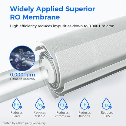Waterdrop G3P800-RO Filter, Replacement for Waterdrop G3P800 Tankless Reverse Osmosis Water Filter, Reduce PFAS, 2-year Lifetime