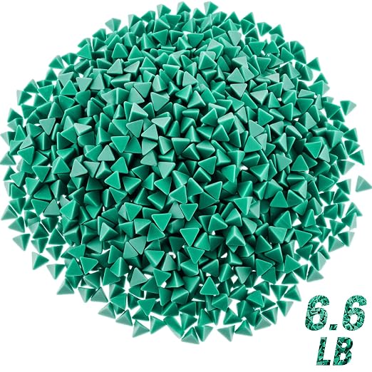 Novabright 1 Pack 6.6 lb Rust-Cutting Resin Abrasive Tumbler Media for Nut, Bolts and Glass (0.39 x 0.39 x 0.39 Inch,Triangle)