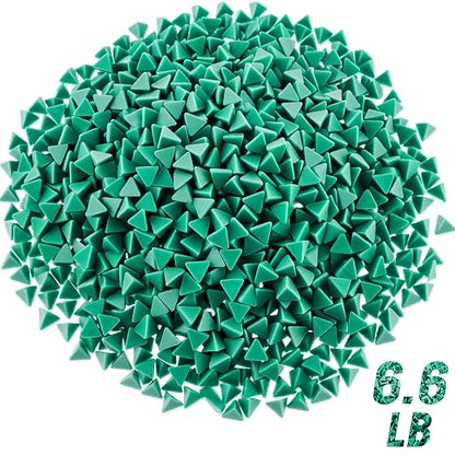 Novabright 1 Pack 6.6 lb Rust-Cutting Resin Abrasive Tumbler Media for Nut, Bolts and Glass (0.39 x 0.39 x 0.39 Inch,Triangle)