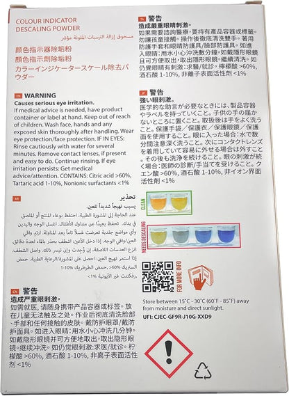 Cafetto Spectra Espresso Machine Descaler, Color Indicator Descaling Cleaning Powder Designed for Espresso Machine Water Tanks, Boilers and Coffee Brewers (Pack of 6)