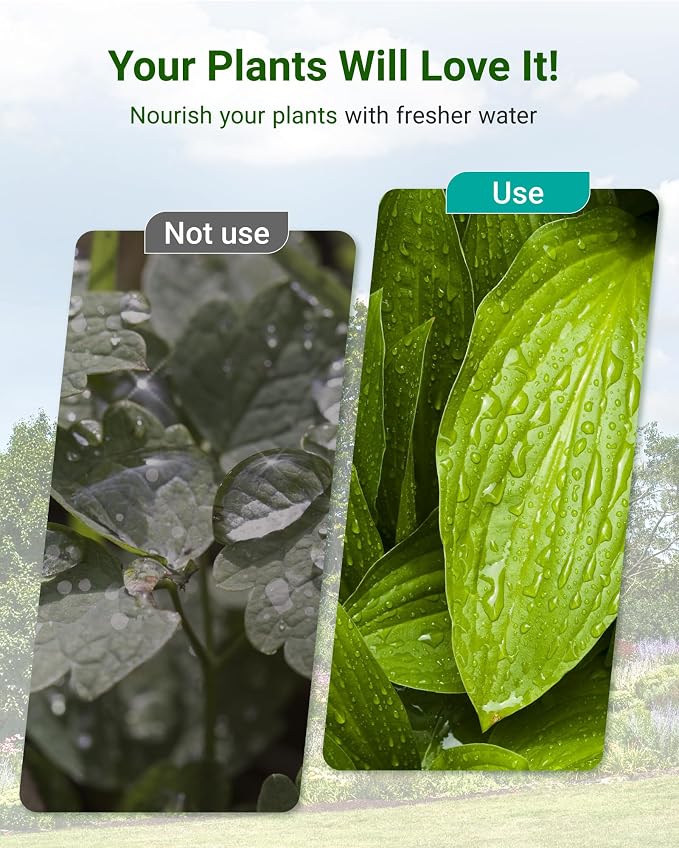 AQUA CREST Garden Hose Water Filter for Plants, NSF/ANSI Certified | Reduces Chlorine, Odor, Improves Plant Health, Suitable for Gardening and Farming, with 2 Flexible Hose Protectors, 6 Pack