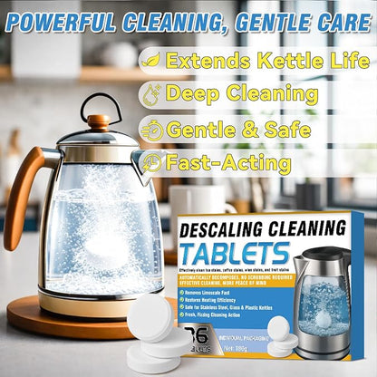 Kettle Descaler Tablet 36 Packs, Kettles Cleaner & Descaling Tablets, Powerful Citric Acid for Cleaning, Limescale Remover Hard Water for Coffee Maker, Portable Distiller, Kettle, Water Bottle