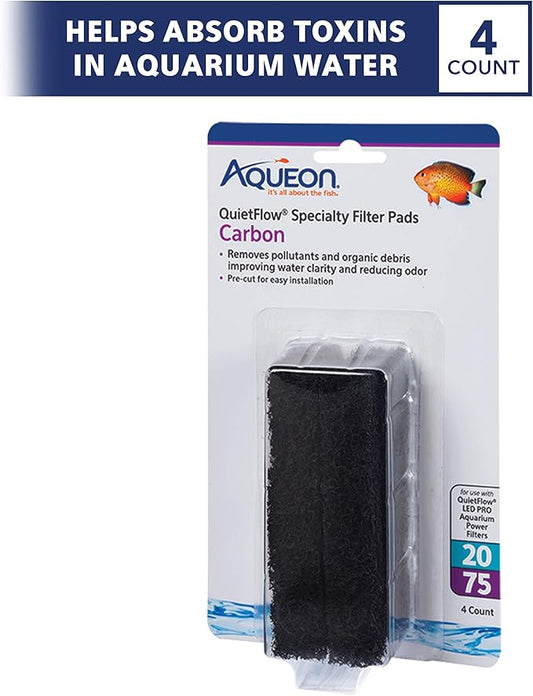 Aqueon Replacement Specialty Filter Pads Carbon 20/75