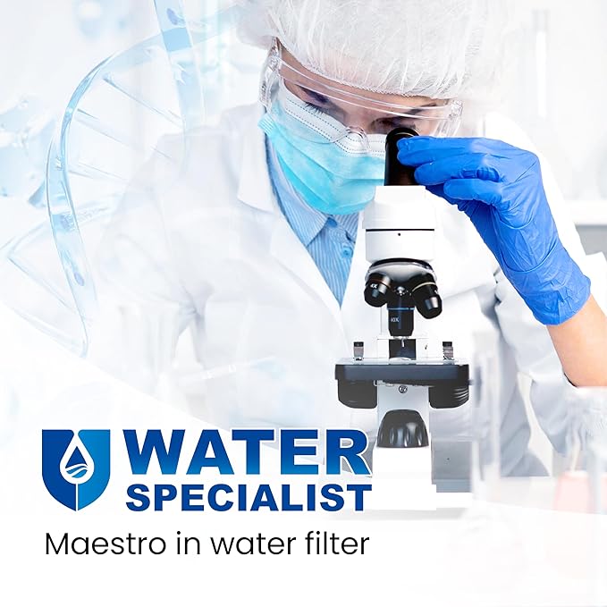 Waterspecialist WS613B Replacement for GE® MWF®, SmartWater® MWFP, MWFA, GWF, HDX FMG-1, WFC1201, GSE25GSHECSS, RWF1060 Refrigerator Water Filter4 Filters