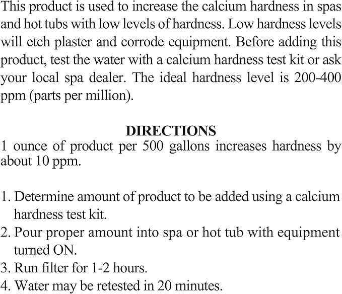 SpaChoice 14-Ounces 6-Pack Premium Increase Calcium, Calcium Hardness Increaser Hot Tub, Made in USA