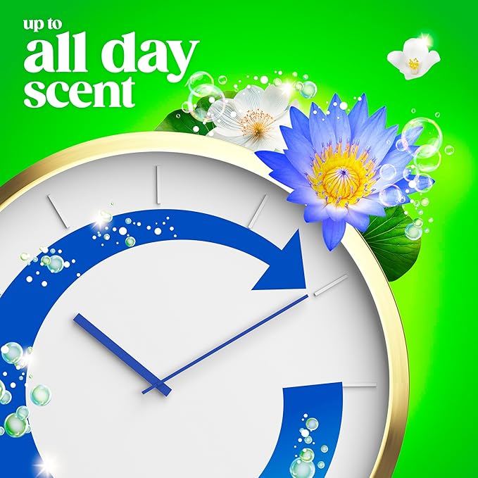 Gain Liquid Laundry Detergent, Now with Odor Defense, Waterfall Delight Scent, 132 fl oz, 100 Loads (Packaging May Vary)