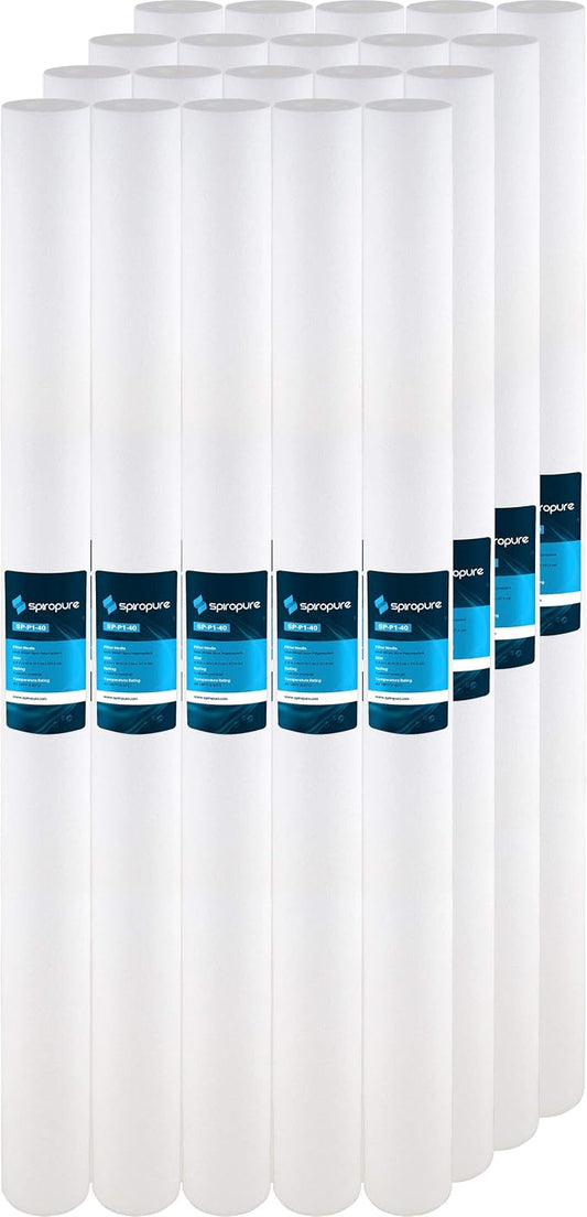 SpiroPure 40x2.5 1 Micron Sediment Water Filter SDC-25-4001 (20 Pack)