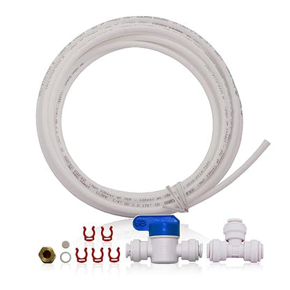 APEC Tankless RO Water Filter System ROTL-AIO - Four-in-One Premium Reverse Osmosis Water Filtration, 2:1 Pure to Drain & ICEMAKER-KIT-RO-1-4 Ice Maker Installation Kit Refrigerator and Water Filters