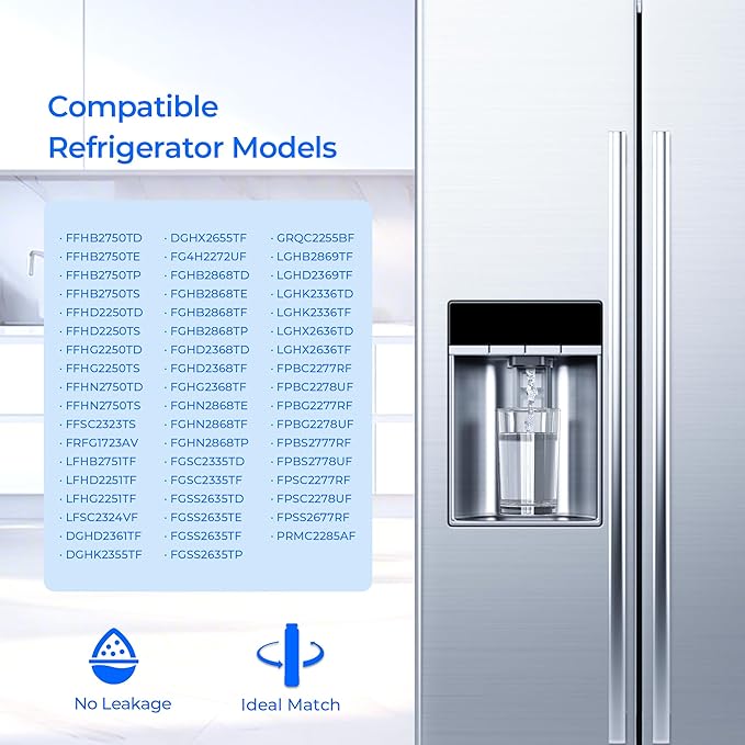 TEEHAY EPTWFU01 PureSource Ultra II Refrigerator Water Filter, Compatible with Electrolux EWF02, Frigidaire FFHB2750TD, FFHB275OTE, FFHB2750TP, FFHB2750TS, FFHD2250TD, FRFG1723AV, LFHB2751TF, 1 Pack