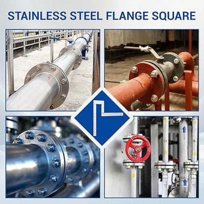 MorningRo 1 Pack Flange Angle Square Pipefitter Tools Stainless Steel Angle Flange of Squareness Water Pipelines System Heavy Duty Measuring Tool (11.8 x 11.8 Inches/ 300 x 300 mm)