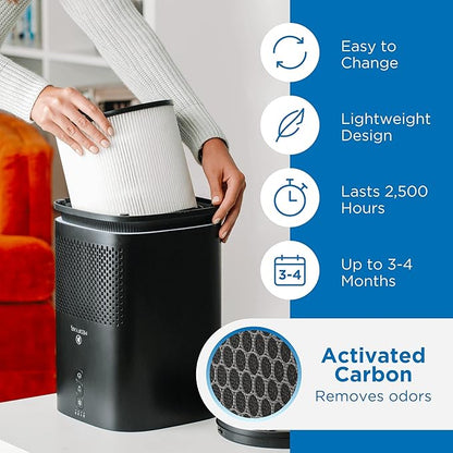 Medify MA-14 Genuine Replacement Filter for Allergens, Smoke, Wildfires, Dust, Odors, Pollen, Pet Dander | 3 in 1 with Pre-filter, True HEPA H13 and Activated Carbon for 99.9% Removal | 1-Pack