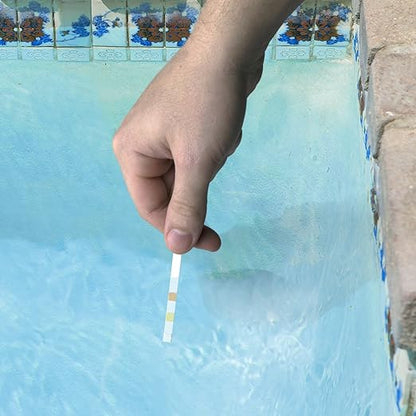 Poolmaster 4-Way Swimming Pool & Spa Test Strips, 50 Count Total, Easy-to-Read Results, Fast, Accurate Chlorine, Bromine, Alkalinity & pH Testing for Pools, Spas & Hot Tubs, Made in the USA