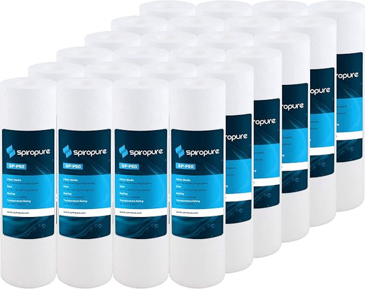 SpiroPure SP-P50 10x2.5 50 Micron Sediment Water Filter SDC-25-1050 24 Pack
