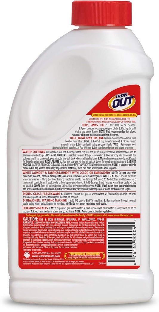 Iron Out Rust Stain Remover Automatic Toilet Bowl Cleaner Tablets, Powerful Gel Spray and Powder