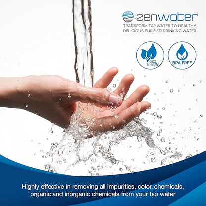 ZENWATER Genuine Micro Ceramic Dome Filter Replacement - Exclusively for Zen Water Countertop Gravity Filtration System - Clean and Mineral-Rich Hydration