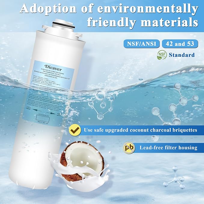 51300C Filters, Replacement for Elkay 51300C EWF3000 Filter By NSF/ANSI 42 Certified,Compatible with Ezh2o Filter Replacement Bottle Stations, High Capacity 3000 Gallon (No Chip) 4 Packs