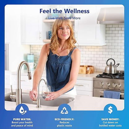 Express Water Reverse Osmosis Water Filtration System – 5 Stage RO Water Filter System with Faucet and Tank – Under Sink Water Filter – 100 GPD