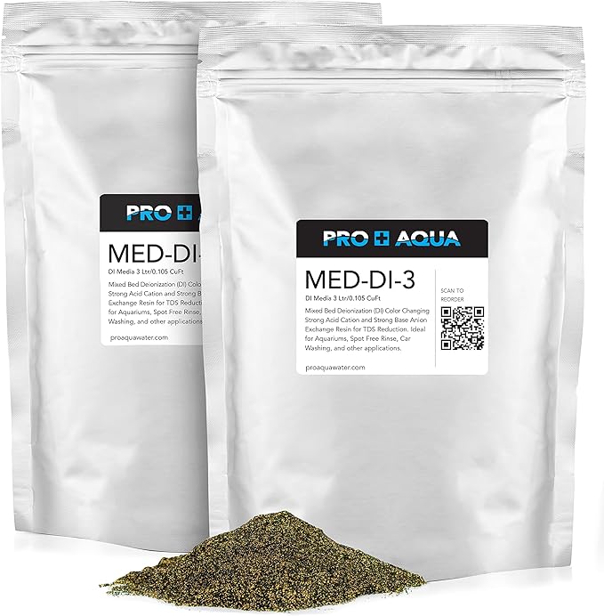 DI Resin Replacement Refill Deionization Color Changing Premium Grade, TDS Filtration, Aquariums, Spot Free Rinse, 1L (6 Liter)