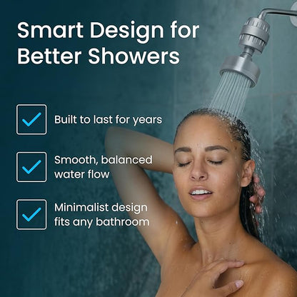 LAIFsolutions Swivel Shower Head for Vortex-Action Shower Filter – Advanced Purification with Copper-Zinc KDF for Hard Water – Reduces Chlorine & Heavy Metals – Revitalizes Skin & Hair (Sprayer)