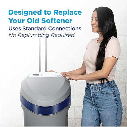EcoPure EPW140 Smart Whole House Water Softener with Wi-Fi – App Monitoring, Smart Alerts, AutoSense AI Efficiency, Compact Cabinet Design