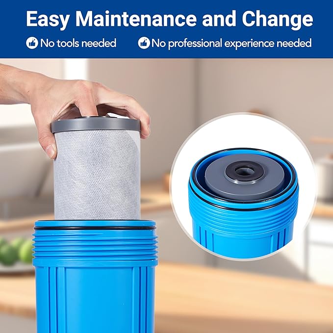 HQUA Whole House Activated Carbon Fiber Replacement Filter Cartridge, WF-CF20BB, Fit for WF3-03 Whole House System