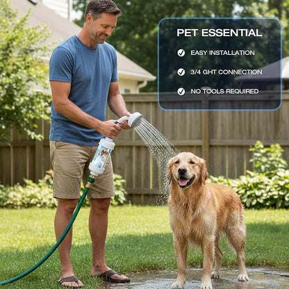 H&G Lifestyles Garden Hose Filter for Hard Water,Water Hose Filter for Pets | Water Softener for Pet Bathing,Food Grade Resin,3/4” GHT, Helps Reduce Tangles & Keep Fur Smooth, Up to 7 GPM,1 Pack