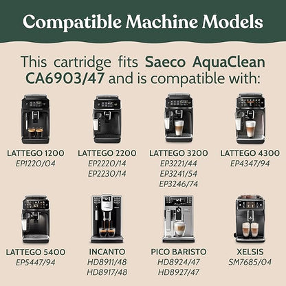 Roobi Cleaning Tablets & Filters Compatible with Philips Saeco. Includes 16 Espresso Cleaning Tablets & 4 Water Filters. Carbon Neutral Philips Cleaner Kit. 1 Year Supply.