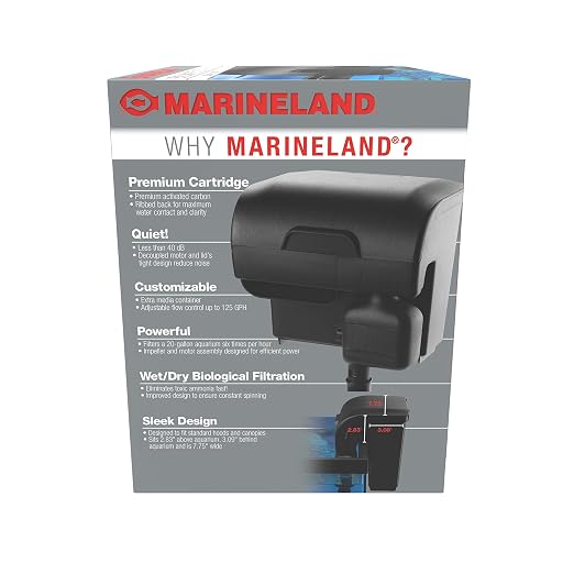 Marineland Bio-Wheel Penguin 125 GPH Power Aquarium Filter, Ultra-Quiet Hang-On-Back Fish Tank Filter with Multi-Stage Filtration for Aquariums Up to 20 Gallons