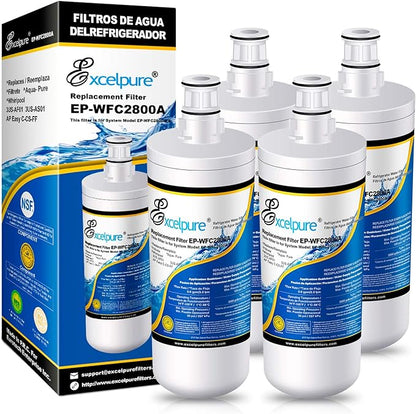 EXCELPURE 3US-AF01 Under Sink Water Filter Replacement for Filtrete Standard 3US-AF01 3US-AS01 Whirlpool WHCF-SRC WHCF-SUFC WHCF-SUF 4PACK