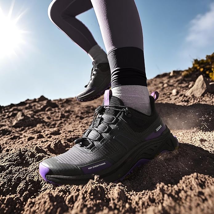 NORTIV 8 Women's Lightweight Hiking Shoes Quick Laces Outdoor Fashion Sneakers Gladiator