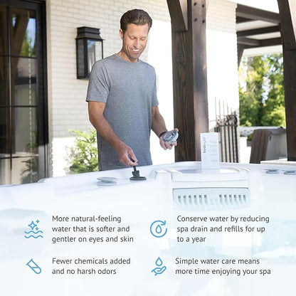 FreshWater Salt System Cartridge - Water Treatment Replacement Cartridge for Spas & Hot Tubs - Easy Maintenance - Supports Natural-Feeling Water to Help Prevent Dry Eyes & Itchy Skin (3 Pack)