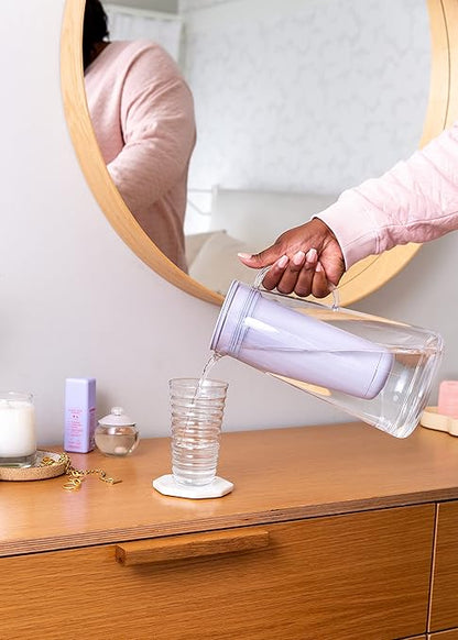 LifeStraw Home – Water Filter Pitcher, 7-Cup, Wisteria, BPA Free Designed for Everyday Protection Against Bacteria, parasites, microplastics, Lead, Mercury, PFAS, and a Variety of Chemicals