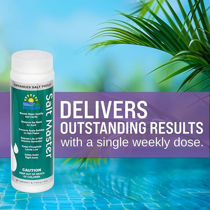 Lo-Chlor Salt Master – Salt Water Pool Chemical Enhancer – Improves Water Clarity, Controls pH & Phosphates, Prevents Scale Build-Up – Extends Salt Cell Life – Fast-Acting & Safe – 1 LB