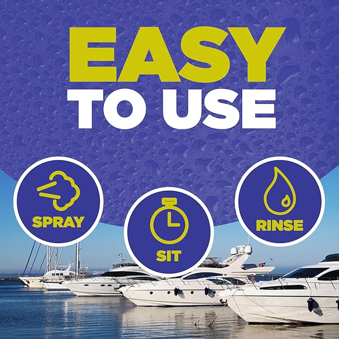 [1 Gallon] Salt Remover Concentrate - Marine Engine Flush for Boats - Perfect for Outboard Motor Flush & Washing Salt Deposits - Remove Salt Deposits for Autos