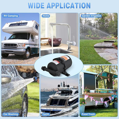 Nilight RV Accumulator Tank, 0.75L Max 125PSI Pre-Pressurized Water Accumulator Tank Control Inner Bladder with 1/2 MNPT Port Fitting Use with RV Water Pump Tank System for RV Boat Travel Trailer Home