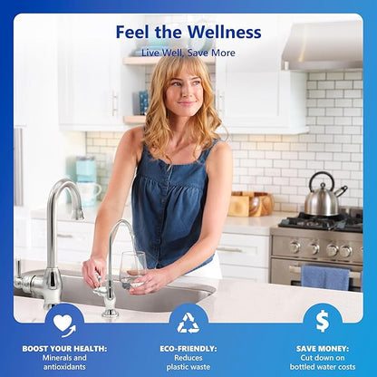 Express Water RODI10D Reverse Osmosis Deionization Water Filtration System – 6 Stage RO Water Filter with Faucet and Tank – Under Sink Water Filter – 100 GPD