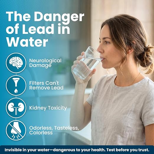 Lead Test Kit for Drinking Water – Lab-Grade Accuracy with Results in 15 Minutes – Easy DIY Test for Tap, Well & Spring Water – Detects Harmful Lead Contamination – Single Use Cassette