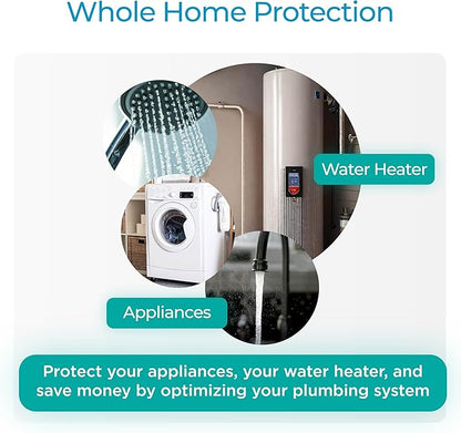 HYDROFLOW Pearl | Electronic Water Descaler & Water Softener Alternative for Small Homes & RVs | Fits 1” Pipes | Prevents Scale & Hard Water Damage