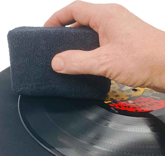 GrooveWasher Two-Step Record Cleaning Bundle – G3 Deep Cleaning Vinyl Record Fluid (8oz) + GSR Super Rinse (32oz) + Lg. Absorbent Microfiber Sponge, Complete 2-Step Kit for Tough to Clean LPs