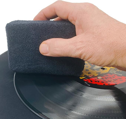 GrooveWasher Two-Step Record Cleaning Bundle – G3 Deep Cleaning Vinyl Record Fluid (8oz) + GSR Super Rinse (32oz) + Lg. Absorbent Microfiber Sponge, Complete 2-Step Kit for Tough to Clean LPs