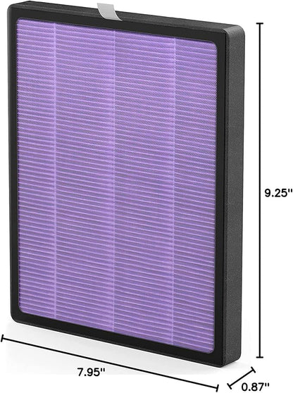 YIOU Air Purifier R1 Replacement Filter, 3-in-1 Pre-Filter, True HEPA Filter, High-Efficient Activated Carbon Filter(Toxin Absorber),Deep Purple