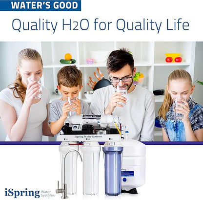 iSpring RCC100P High Capacity 5-Stage Under Sink Water Filter Reverse Osmosis RO Drinking Water Filtration System, 100 GPD Performance-boosted, Patented Top-Mounted Faucet Design for Easy Installation