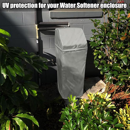 Water Softener Cover for WHES30E/WHES40E Grain Softener, Openable top Easy to use Removal-free installation for UV Dust protection of Water Softener Housings Outdoor or indoor (Beige)