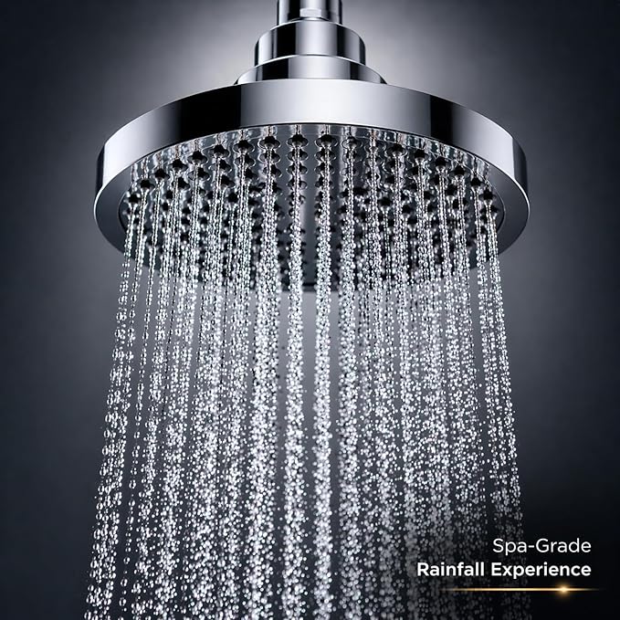 Filtered Shower Head for Hard Water – High Pressure Showerhead with 20-Stage Filter – Removes Chlorine & Heavy Metals – Improves Skin & Hair – Easy Install, Polished Chrome