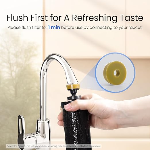 Waterdrop TK15-A-S Gravity Water Filter System, NSF/ANSI 42&372 Certified | Reduce Lead and Up to 98% Chlorine, with Stainless Steel Stand for Home, Travel, Emergencies, 1.5G