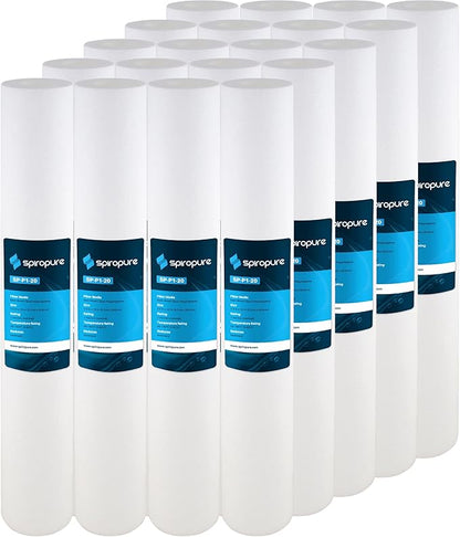 SpiroPure 20x2.5 1 Micron Sediment Water Filter SDC-25-2001 P1-20 (20 Pack)
