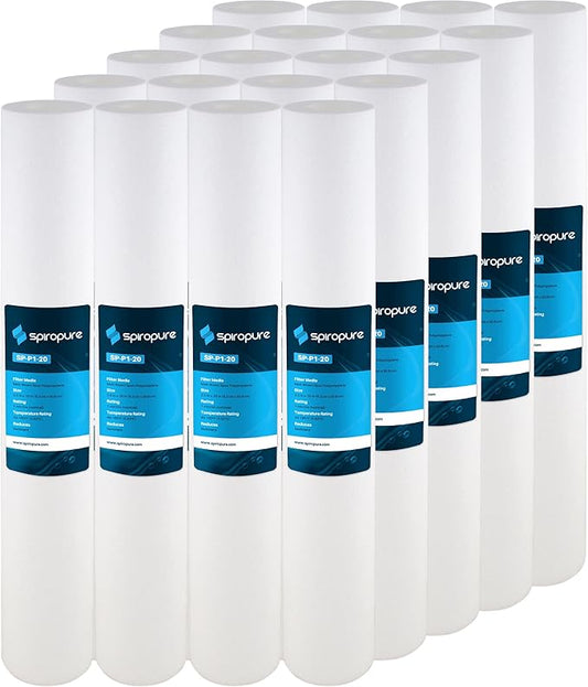 SpiroPure 20x2.5 1 Micron Sediment Water Filter SDC-25-2001 P1-20 (20 Pack)