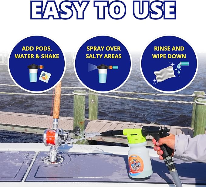 D Vein Salty Dog Salt Cleaner- All-Purpose Salt Remover for Boats, Cars, Houses & More | Eco-Friendly, Safe for All Surfaces | Easy-to-Use Solution for Salt & Grime Removal