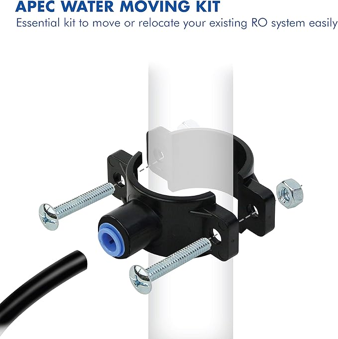 APEC Water Systems Replacement Feed Water Adapter & Drain Saddle Valve For Undersink System (MOVEKIT)