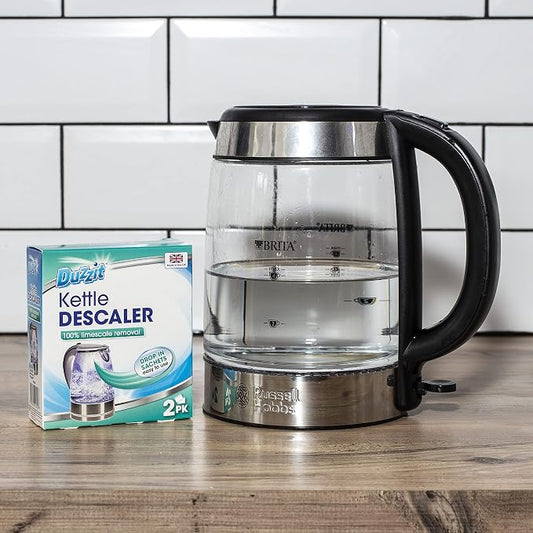 Duzzit Kettle Descaler Limescale Remover Easy To Use Drop In Sachet, Blue, (Pack Of 2)